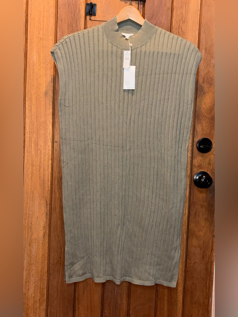 Haven Well Within by Talbots. Olive Green Summer Sleeveless Sweater Dress- M